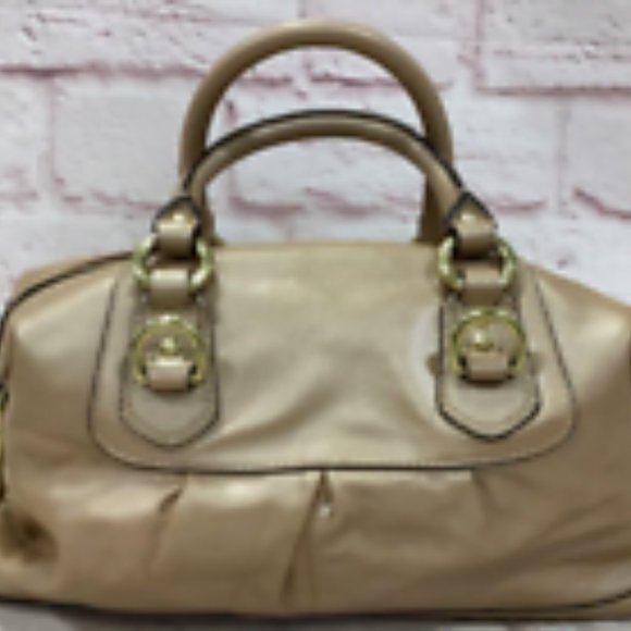 Coach Ashley Women's Bronze Leather Double Handle Strap Shoulder Handbag Purse - Picture 4 of 7